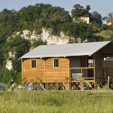 TENTE TOILE ET BOIS 6 personnes - Lodge