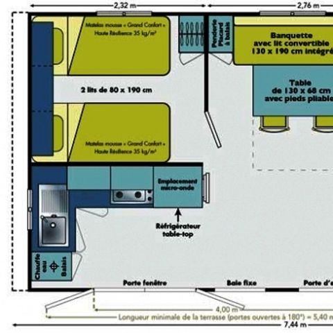 MOBILHOME 4 personas - RIVIERA