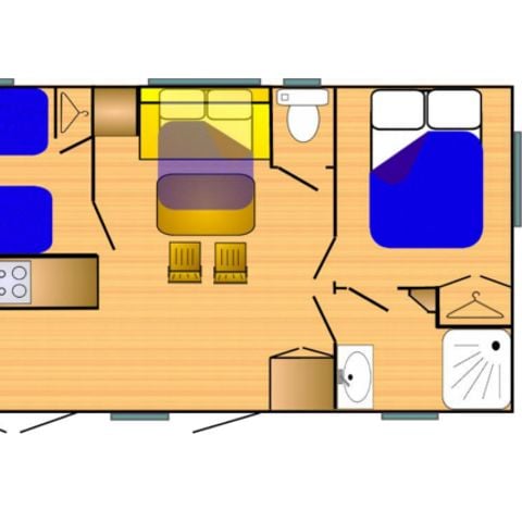 MOBILHOME 4 personnes - RIVIERA 750-2 A/C CD Lounge