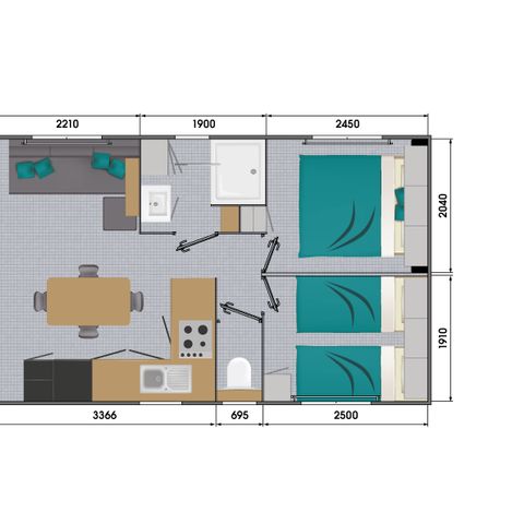 MOBILE HOME 5 people - Cottage Living - air-conditioned