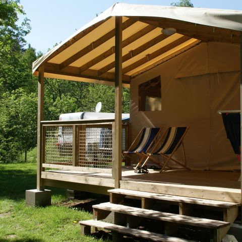 Tent 5 personen - Ecolodge Sahari 30m² overdekt terras (geen sanitair) 4/5 personen