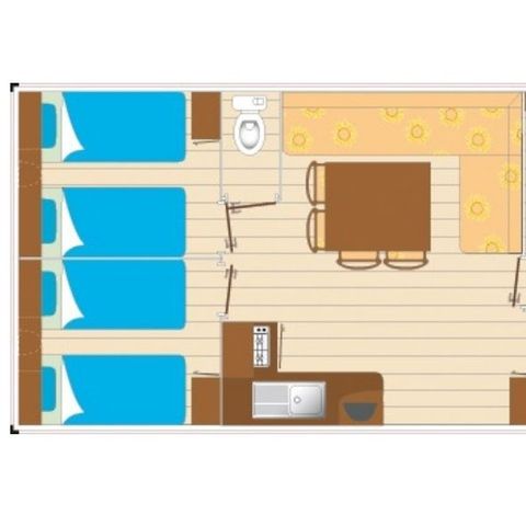 MOBILHEIM 8 Personen - Mh Freizeit 8P 3CH 30m² Sa