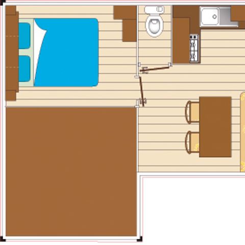 MOBILHEIM 7 Personen - Mobilheim Evasion 7 Personen 2 Zimmer 28m²