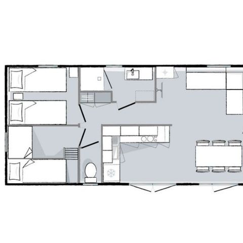 MOBILHOME 6 personas - Mobil-home Premium 6 personas 3 dormitorios 2 baños