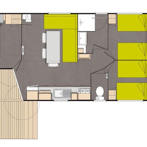 MOBILHOME 6 personas - Confort mobil-home 8 personas 3 habitaciones 35m² - mobil-home