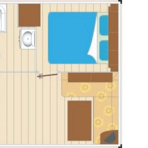 Stacaravan 4 personen - Cocoon 4 personen 1 kamer 16m² - stacaravan voor 4 personen