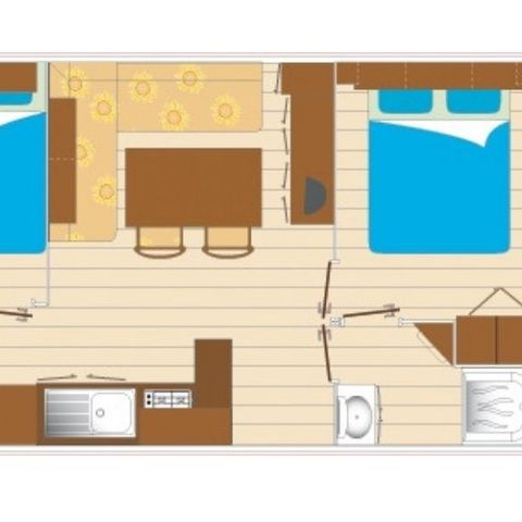 CASA MOBILE 4 persone - Casa mobile Cocoon 23m² per 4 persone e 2 camere da letto - casa mobile