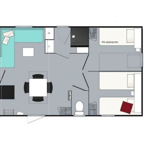 MOBILE HOME 8 people - Mobil-home Loisir+ 8 people 3 bedrooms 34m² - mobile home for 8 people