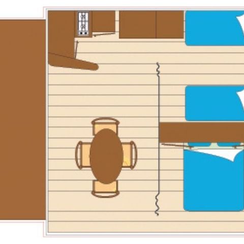 BUNGALOW 5 personnes - Kiwi 2 chambres 25m² - sans sanitaires