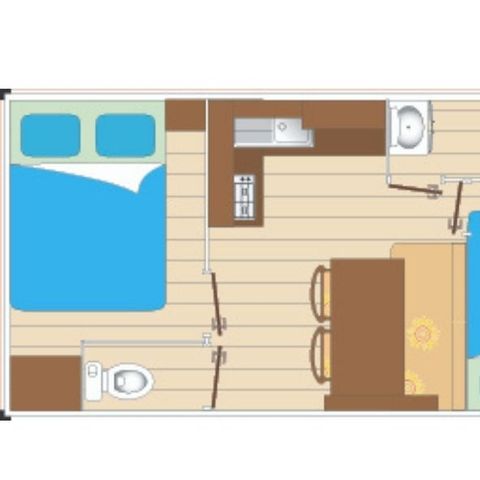 CASA MOBILE 4 persone -  Cocoon 2 camere da letto 18m²