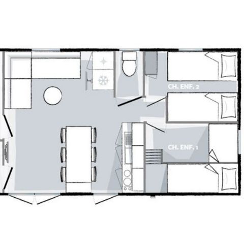 MOBILHOME 6 personnes - Mobil-home Premium 6 personnes 3 chambres 33m²