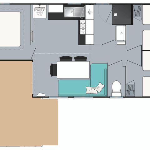 MOBILE HOME 8 people - Mobil-home Loisir+ 8 people 3 bedrooms 30m² - Mobile home for 8 people