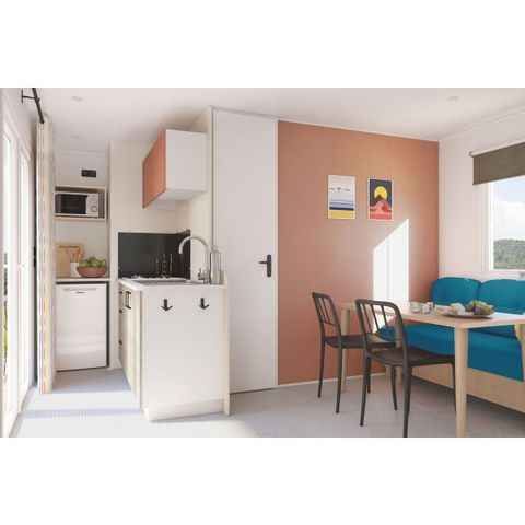 MOBILHOME 4 personnes - Mobil-home 4 plus - 22m² - 2 chambres, terrasse semi-couverte