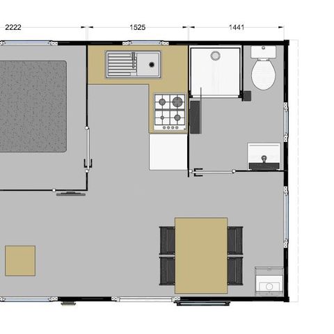 MOBILHEIM 2 Personen -  Solo1 2019 (1 Zimmer)