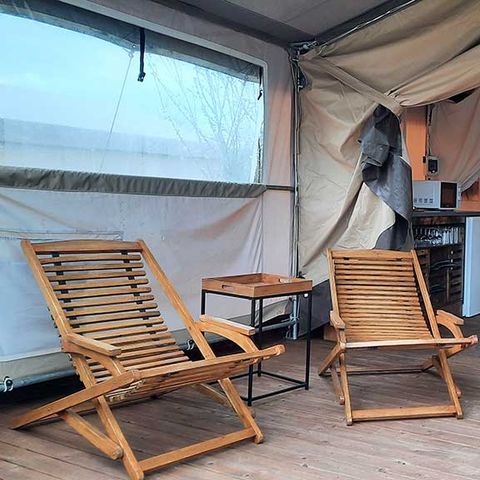 CANVAS AND WOOD TENT 4 people - SAFARI, without sanitary facilities