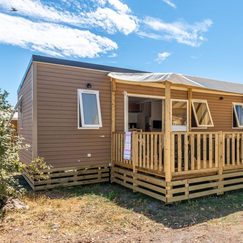 Stacaravan 6 personen - Mobile-home | Premium | 3 slaapkamers | 6 pers. | Verhoogd terras | Airconditioning.