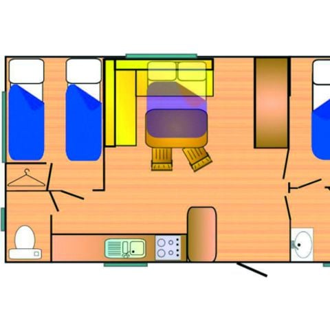 Mobilheim 6 Personen - Groß 750 A/C CD