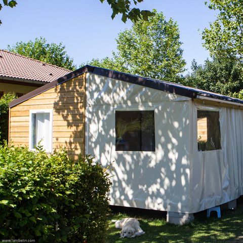 MOBILHEIM 5 Personen - COTTAGE TOILE ohne Sanitäranlagen und Wasser