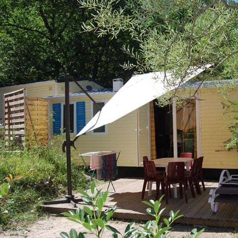 MOBILHOME 6 personnes - Standard Relax 33m² - 3 chambres + Terrasse avec Parasol