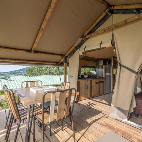 TENDA IN TELA E LEGNO 4 persone - Pinewood Lodge 2 camere