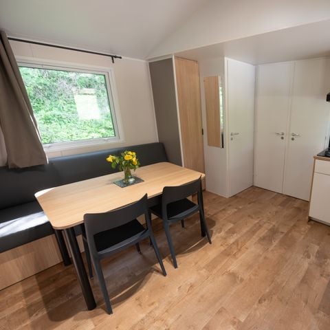 MOBILHOME 6 personnes - Mobil-home Premium Trendy 33m² - 3 chambres + terrasse couverte + Clim + TV