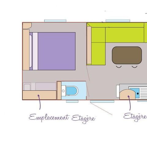 MOBILHOME 4 personas - MH2 VERDE 26 m