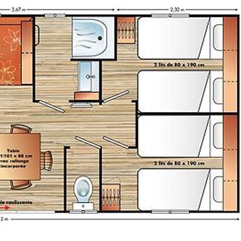 MOBILHOME 8 personas - RIVIERA