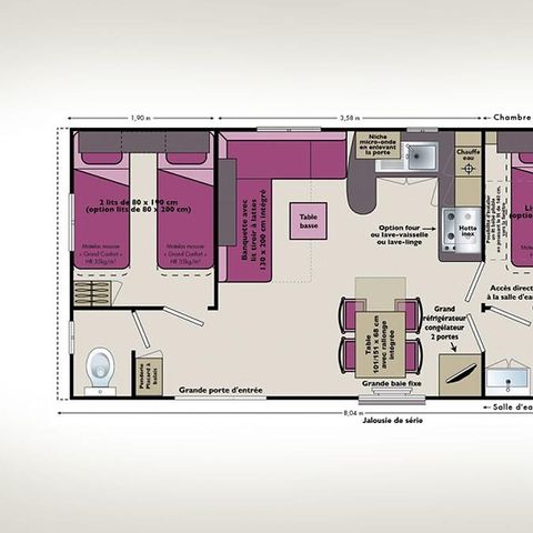 MOBILHOME 4 personas - Confort