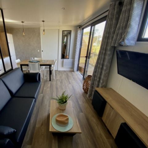 Mobilheim 6 Personen - L'Ile Meerblick, 3 Zimmer - 6 pax/ 40m²+Schlafzimmer+Klima+2 Bäder