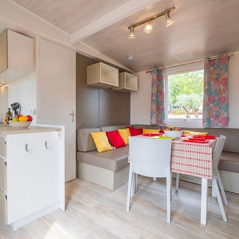 Stacaravan 6 personen - Mobile-home | Premium | 3 slaapkamers | 6 pers. | Verhoogd terras | Airconditioning.