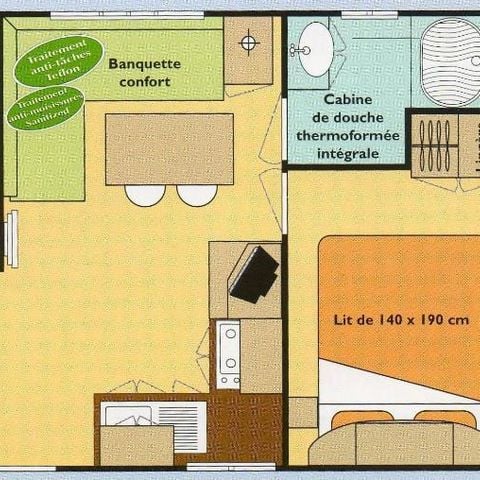 MOBILE HOME 4 people - 24m2 - bunk beds