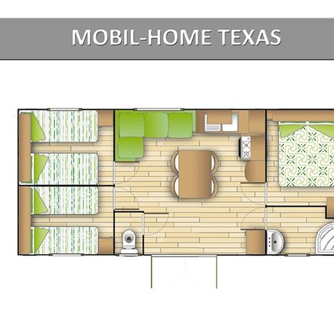 MOBILHEIM 6 Personen - Premium Loft 33/34m² - Klimaanlage - TV