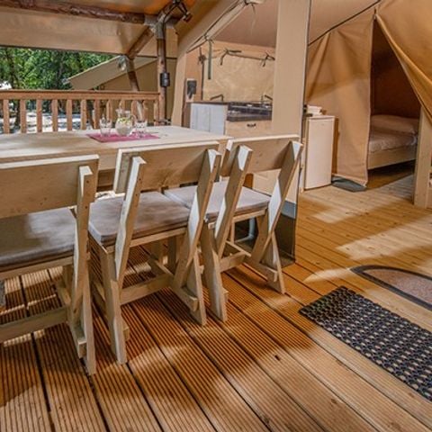 TENTE TOILE ET BOIS 5 personnes - Tente Super Lodge | 2 Ch. | 4/5 Pers. | Sans SDB