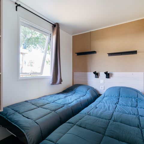 Stacaravan 6 personen - Mobile-home | Premium | 2 slaapkamers | 4/6 pers. | Verhoogd terras | Air-con.