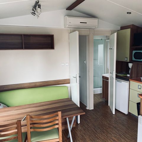 Stacaravan 4 personen - H14 MOBILHOME 2bed CLIM geïntegreerd terras