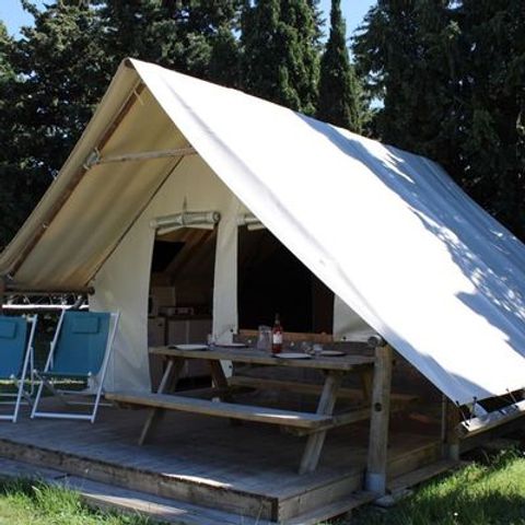 CANVAS AND WOOD TENT 5 people - STANDARD ECOLODGE without sanitary facilities 20 sqm