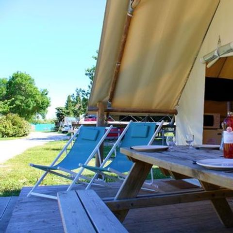 TENDA IN TELA E LEGNO 5 persone - ECOLODGE STANDARD senza servizi igienici 20 mq