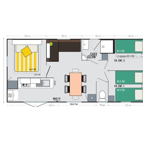 Mobilheim 6 Personen - COLOR 6