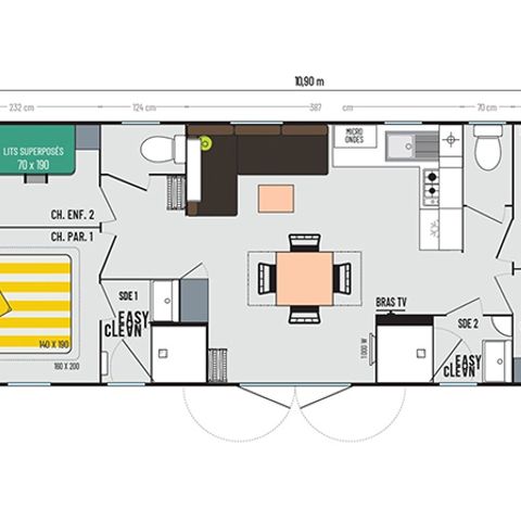 Mobilheim 8 Personen - COTTAGE 8