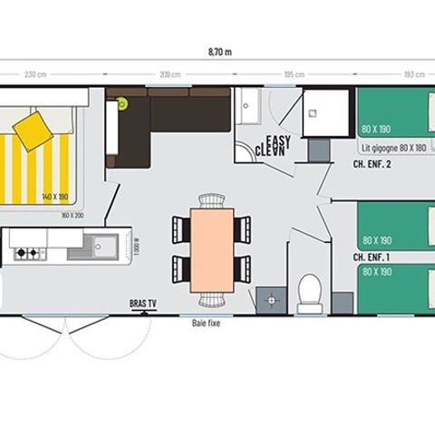 Mobilheim 6 Personen - COTTAGE 6