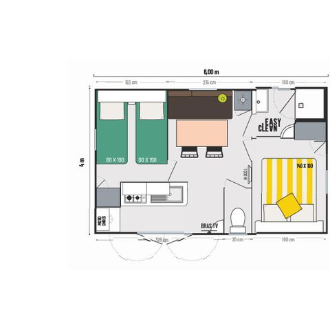 Mobilheim 4 Personen - COLOR 4