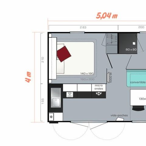 MOBILHOME 2 personnes - CAHITA