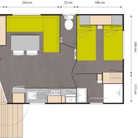 Mobilheim 4 Personen - LAVENDEL KOMFORT