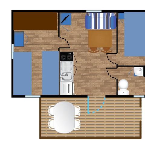 MOBILHOME 4 personnes - Domino STANDARD