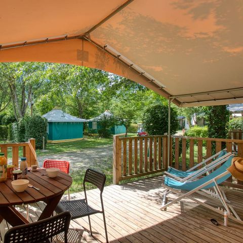 BUNGALOWZELT 5 Personen - LODGE CANADA ohne Sanitäranlagen 20 qm