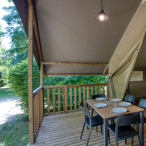 Safaritent 5 personen - Lodge Wood 23m² - 2 kamers