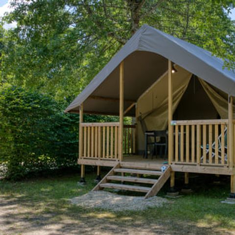 Safaritent 5 personen - Lodge Wood 23m² - 2 kamers