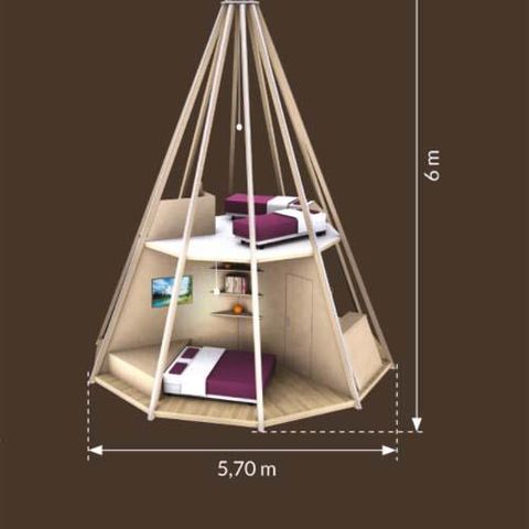 AUßERGEWÖHNLICHE UNTERKUNFT 4 Personen - Tipi 4 pers. - 2 Schlafzimmer - mit WC und Bad-NUITEE