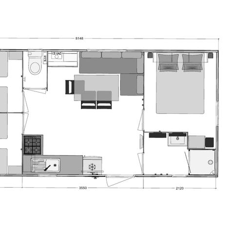 MOBILHOME 6 personas - TRIO CONFORT