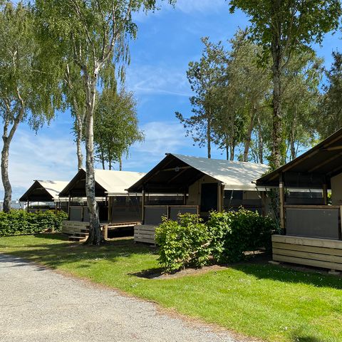 Safaritent 4 personen - Jungle Lodge met 2 slaapkamers 34 m² overdekt terras